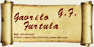 Gavrilo Furtula vizit kartica